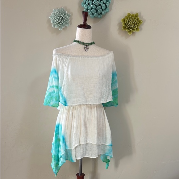 Jen's Pirate Booty Dresses & Skirts - Htf Jen’s Pirate Booty cotton gauze tie dye mini tunic dress S